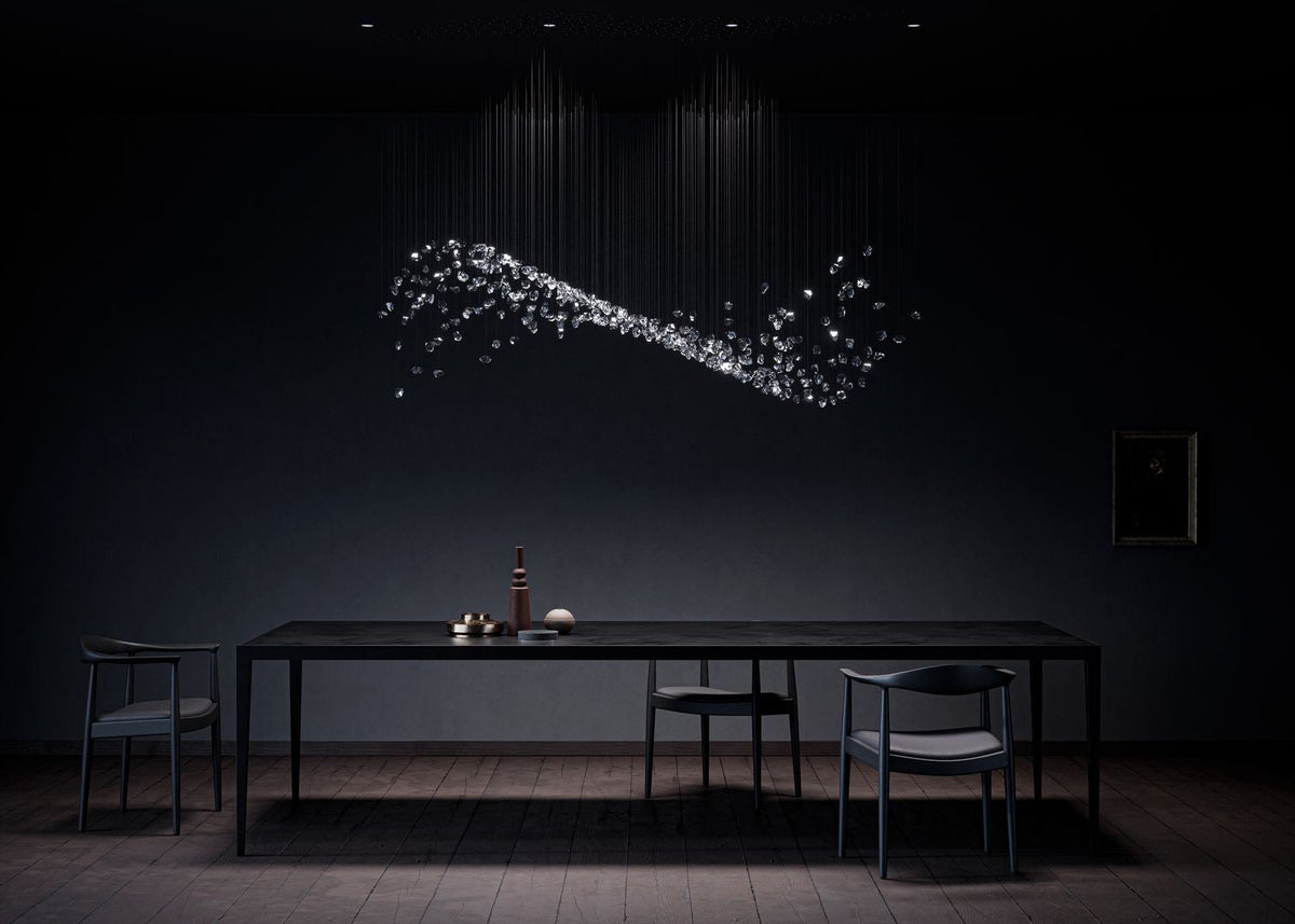Raw Crystal Chandelier | Customizable Designer Pendant Light