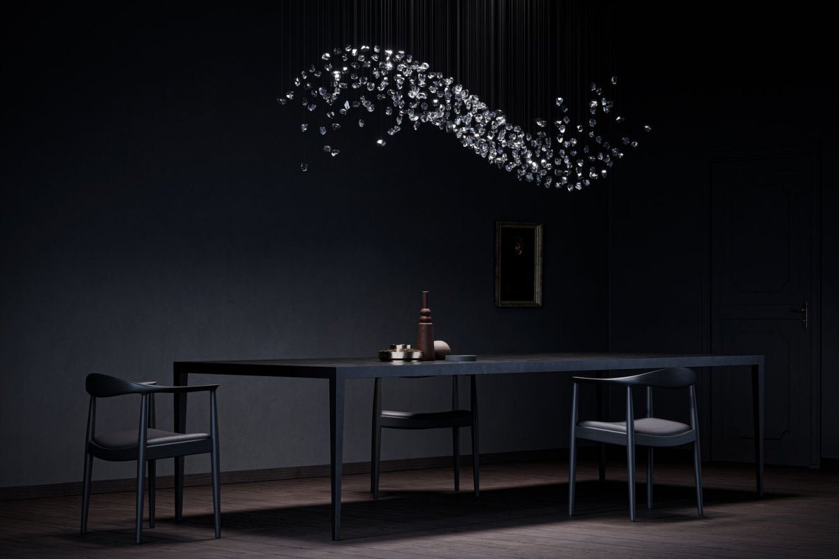 Raw Crystal Chandelier | Customizable Designer Pendant Light