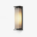 Solar Outdoor Wall Light in Black Stainless Steel