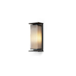 Solar Outdoor Wall Light in Black Stainless Steel