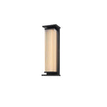 Solar Outdoor Wall Light in Black Stainless Steel