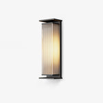 Solar Outdoor Wall Light in Black Stainless Steel