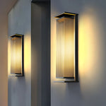 Solar Outdoor Wall Light in Black Stainless Steel