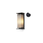 Solar Outdoor Wall Light in Black Stainless Steel