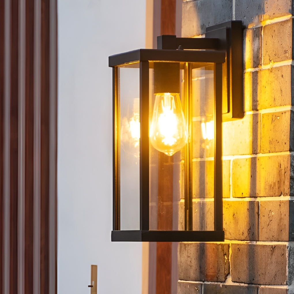 Rectangular Glass Outdoor Wall Lamp Li002063