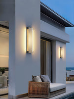 Luma Rectangular Solar Outdoor Wall Light in Black