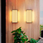 Luma Rectangular Solar Outdoor Wall Light in Black