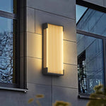 Luma Rectangular Solar Outdoor Wall Light in Black