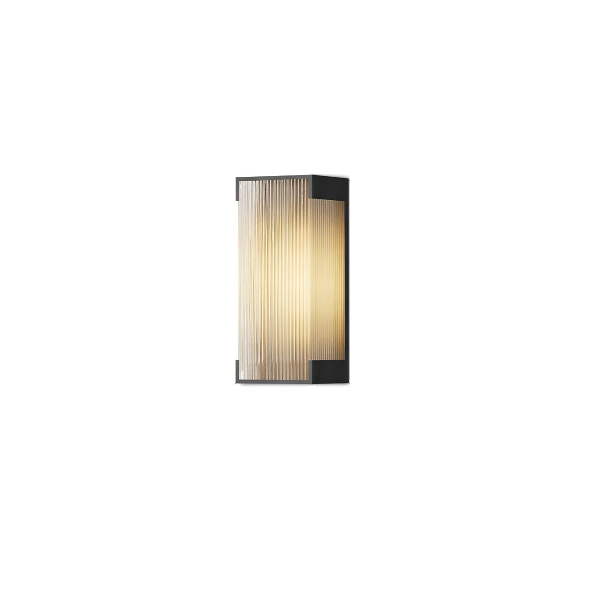 Luma Rectangular Solar Outdoor Wall Light in Black