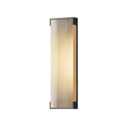 Luma Rectangular Solar Outdoor Wall Light in Black