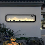 Rectangular Mountain Scenery Utdoor Wall Lamp Li002411