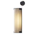 Luma Rectangular Solar Outdoor Wall Light in Black