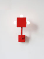 Red Cube Wall Lamp