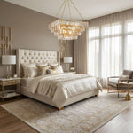 Regal Chain Chandelier – Art Deco Tiered Glass Pendant for Dining Room