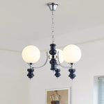 Regal Orb Modern Glass Chandelier for Dining Room and Living Room