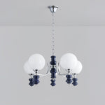 Regal Orb Modern Glass Chandelier for Dining Room and Living Room