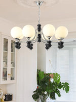 Regal Orb Modern Glass Chandelier for Dining Room and Living Room