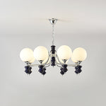 Regal Orb Modern Glass Chandelier for Dining Room and Living Room