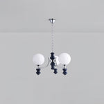 Regal Orb Modern Glass Chandelier for Dining Room and Living Room