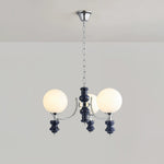 Regal Orb Modern Glass Chandelier for Dining Room and Living Room
