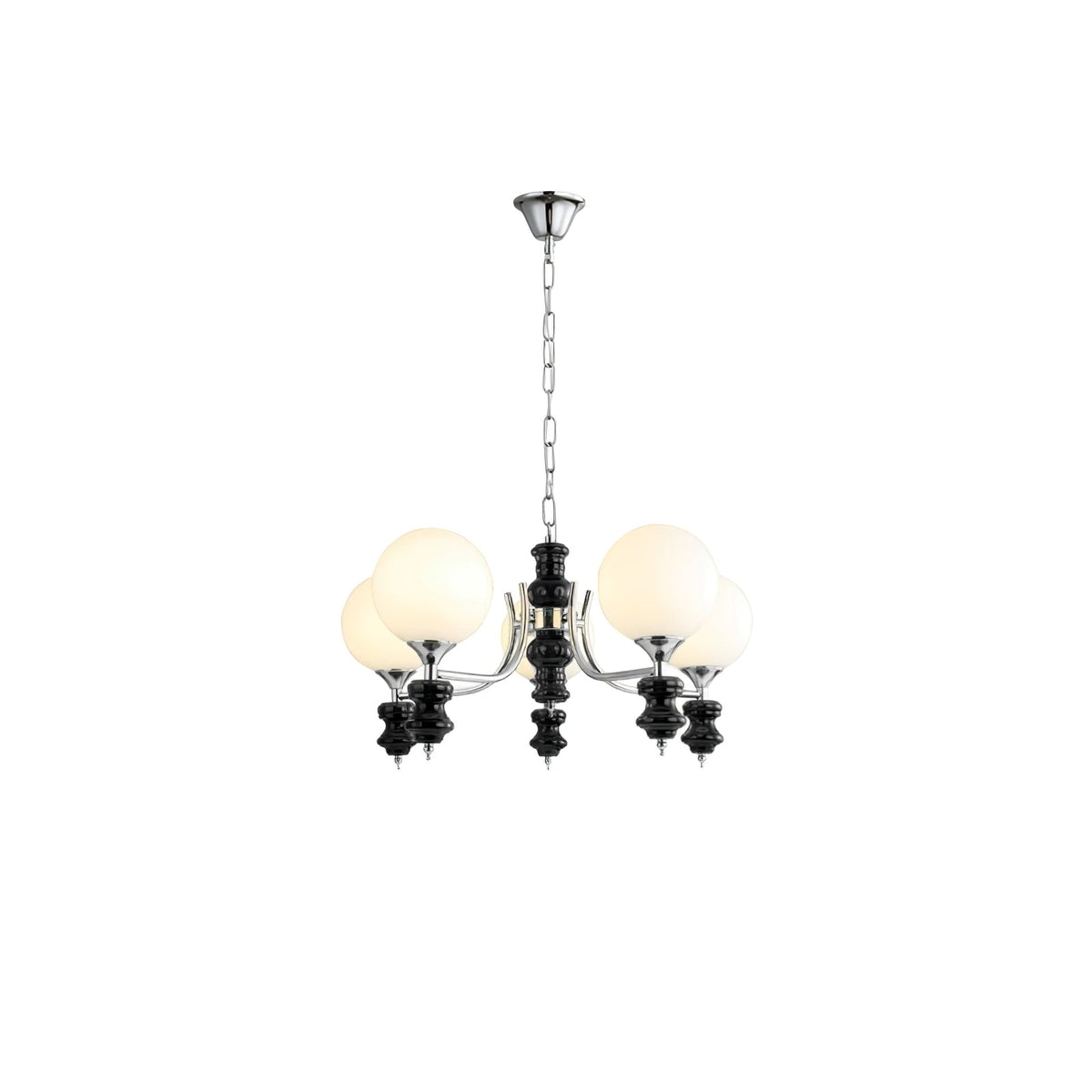 Regal Orb Modern Glass Chandelier for Dining Room and Living Room