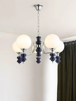 Regal Orb Modern Glass Chandelier for Dining Room and Living Room