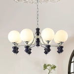Regal Orb Modern Glass Chandelier for Dining Room and Living Room