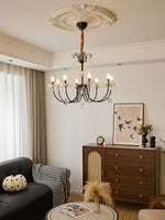 Regalia Crystal Chandelier with Brass and Pearl Accents for Elegant Interiors
