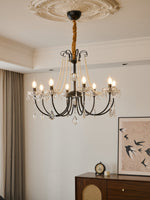 Regalia Crystal Chandelier with Brass and Pearl Accents for Elegant Interiors
