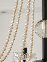 Regalia Crystal Chandelier with Brass and Pearl Accents for Elegant Interiors