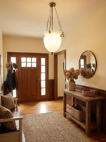 Regents Urn Glass Chain Chandelier in Antique Gold