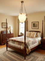 Regents Urn Glass Chain Chandelier in Antique Gold