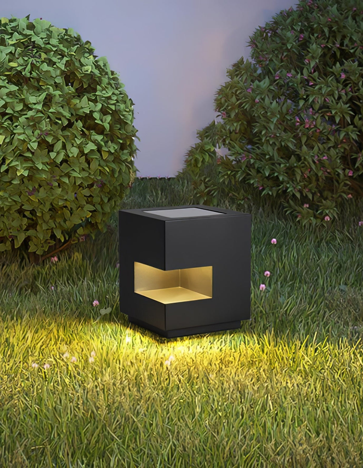 Modern Cube Outdoor Post Light – IP65 Waterproof LED Bollard for Pathways & Gardens