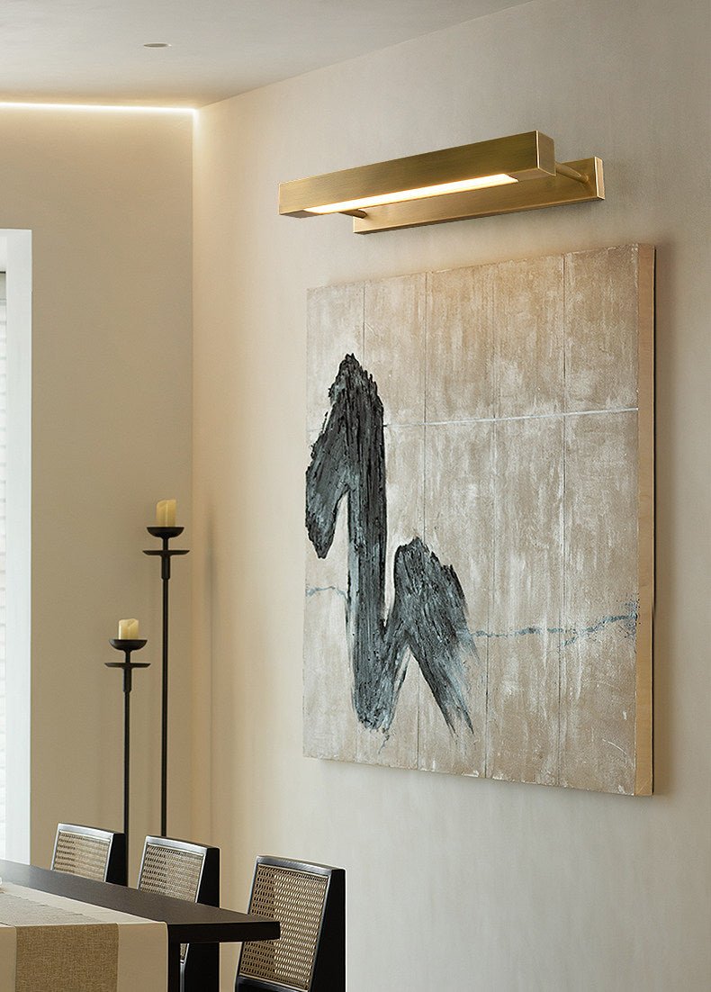 Reid Modern Brass LED Wall Sconce for Bedroom and Living Room