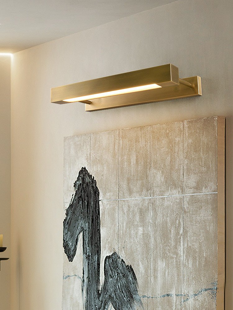 Reid Modern Brass LED Wall Sconce for Bedroom and Living Room