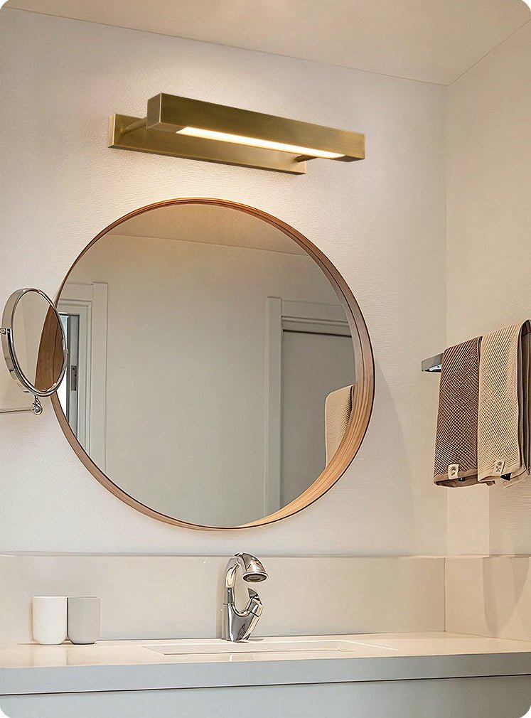 Reid Modern Brass LED Wall Sconce for Bedroom and Living Room