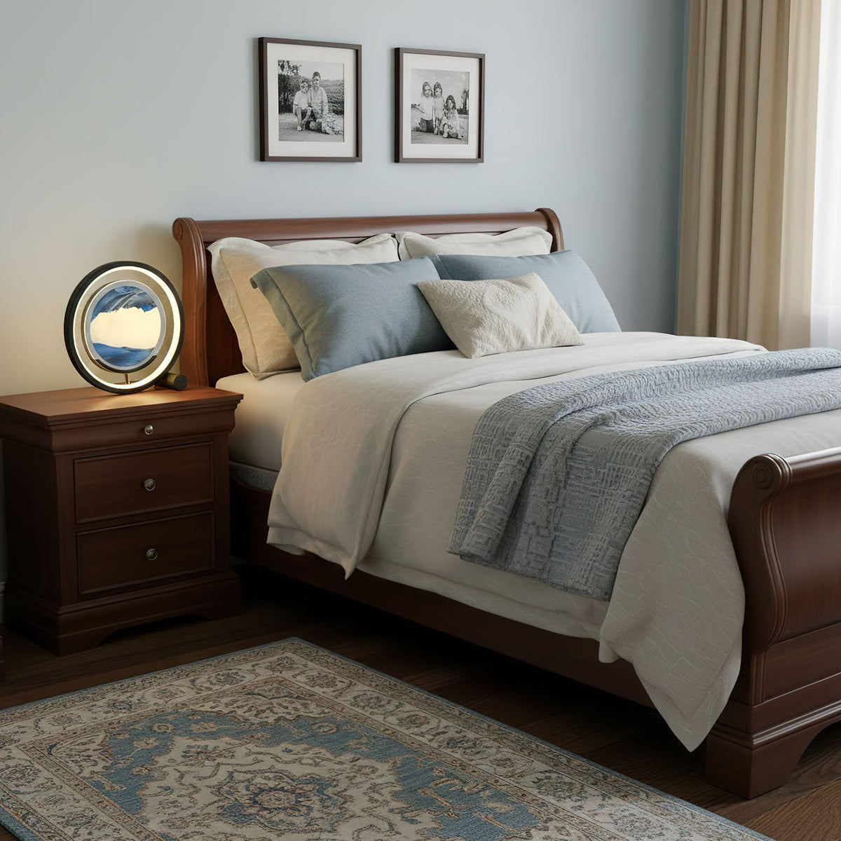 Zen Sand Table Lamp with Integrated LED – Modern Ambient Lighting