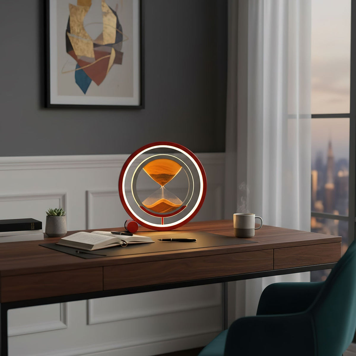 Zen Sand Table Lamp with Integrated LED – Modern Ambient Lighting