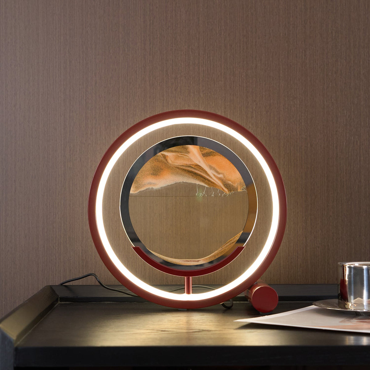 Zen Sand Table Lamp with Integrated LED – Modern Ambient Lighting
