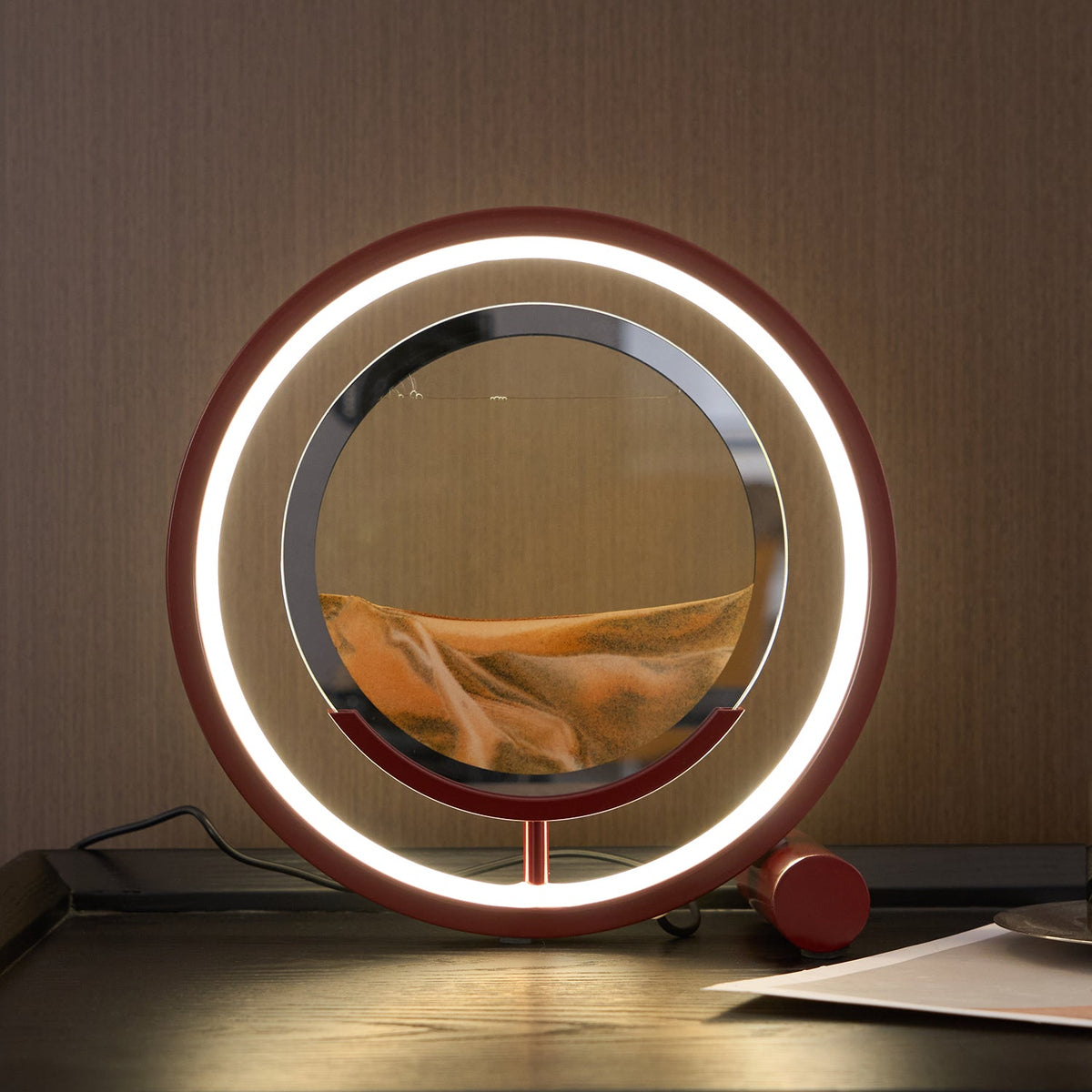 Zen Sand Table Lamp with Integrated LED – Modern Ambient Lighting