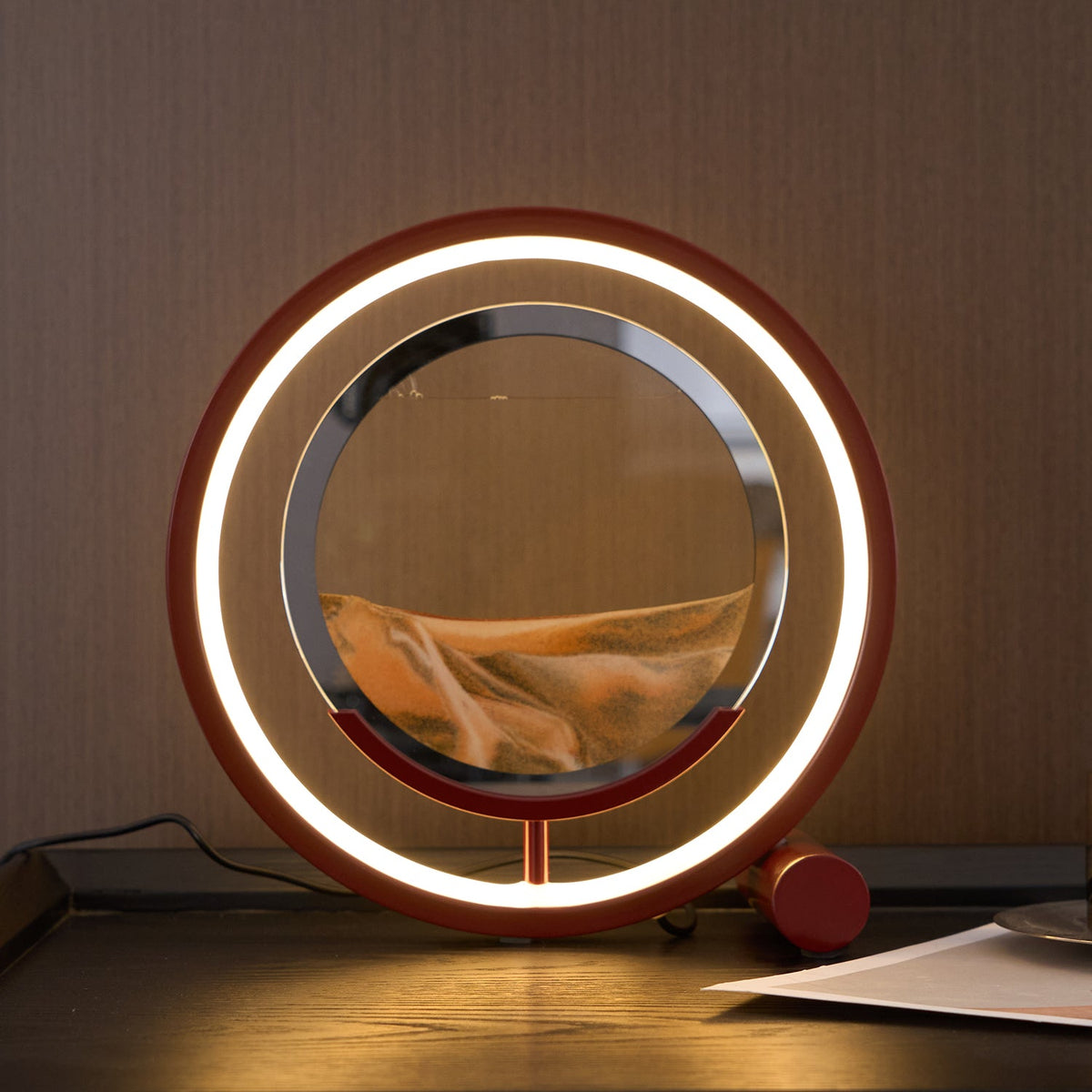 Zen Sand Table Lamp with Integrated LED – Modern Ambient Lighting