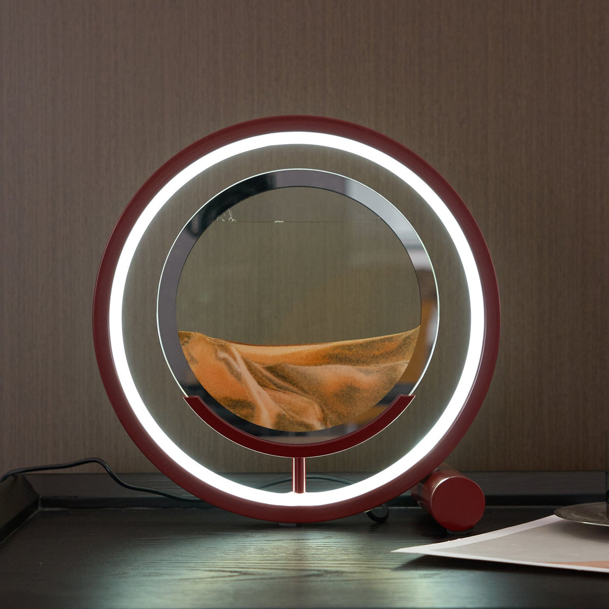 Zen Sand Table Lamp with Integrated LED – Modern Ambient Lighting