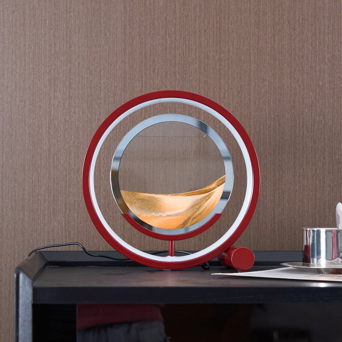 Zen Sand Table Lamp with Integrated LED – Modern Ambient Lighting