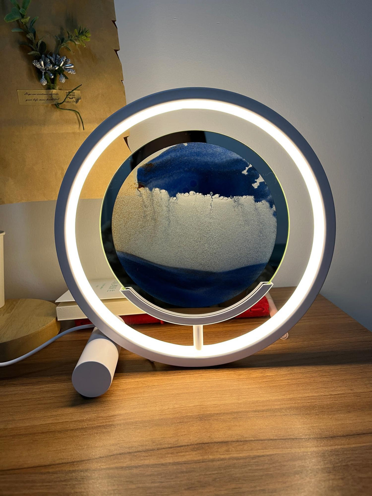 Zen Sand Table Lamp with Integrated LED – Modern Ambient Lighting