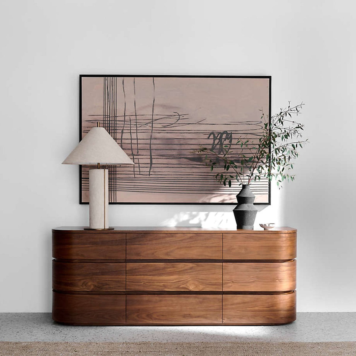 Remi Natural Linen Table Lamp
