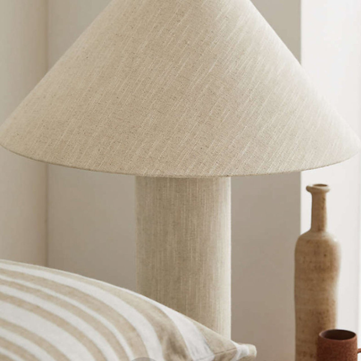 Remi Natural Linen Table Lamp