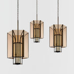 Remy Pendant Light in Black Iron with Alabaster Glass Shade