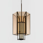 Remy Pendant Light in Black Iron with Alabaster Glass Shade