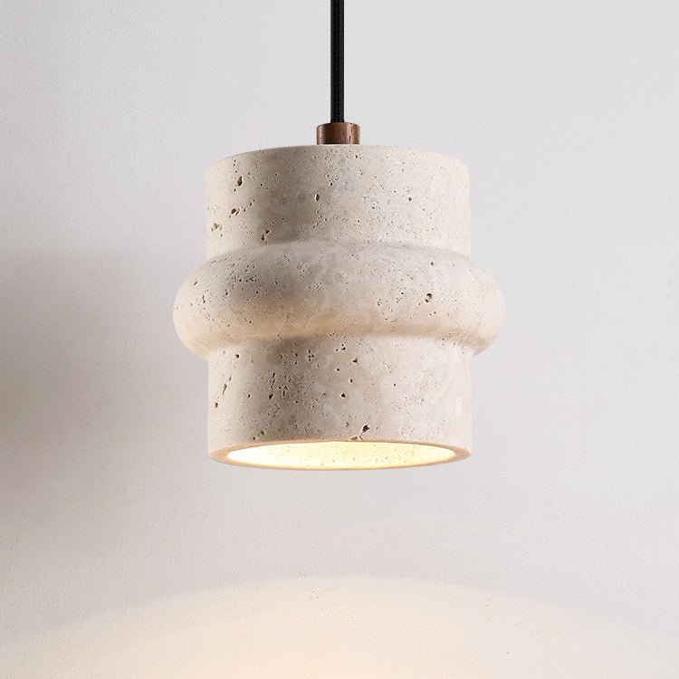 Renlo Travertine Pendant Light – Sculptural Stone Hanging Lamp for Dining & Living Spaces