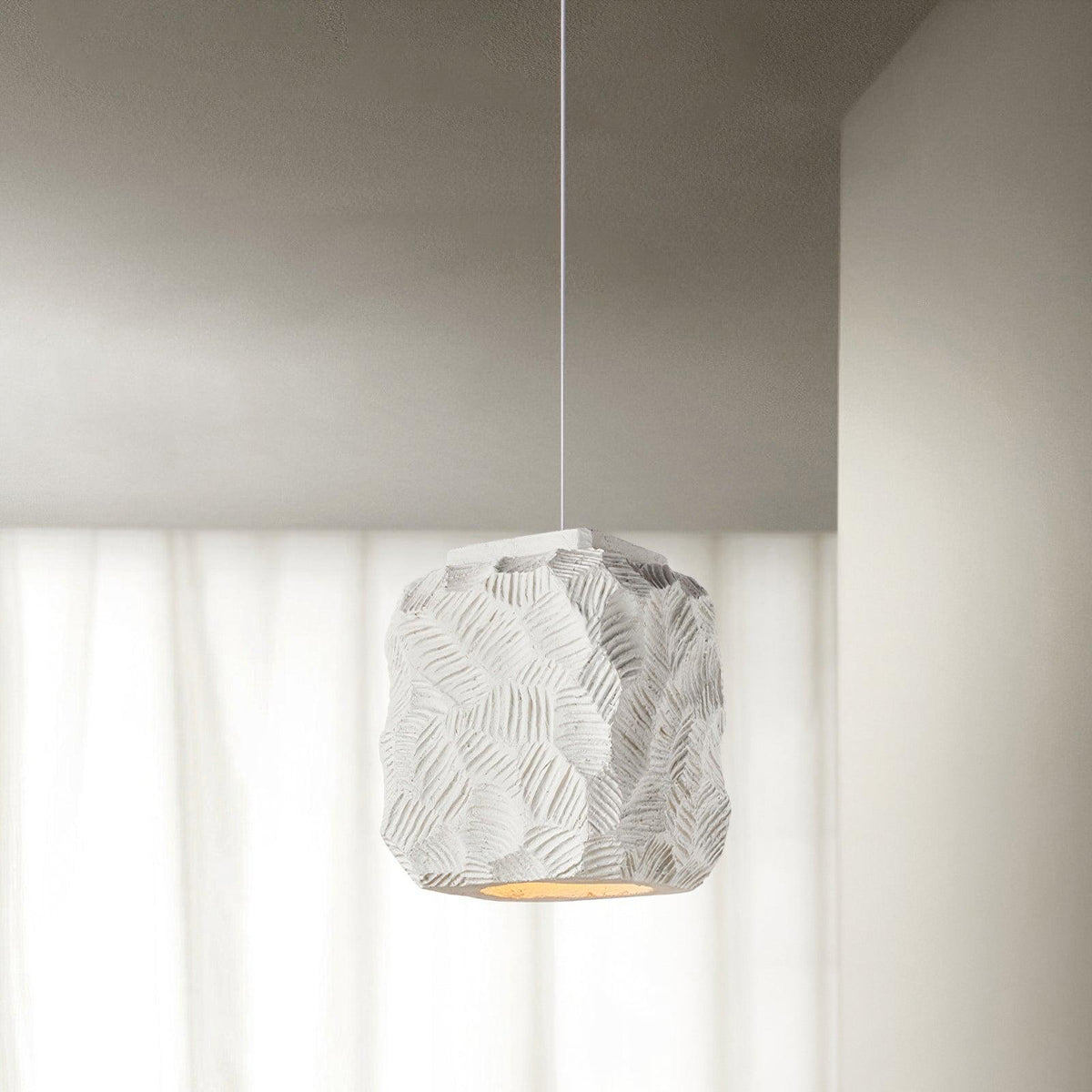 Geometric Resin Pendant Light for Modern Interiors
